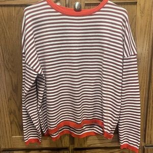 ePretty Red and White Striped Top